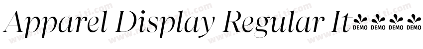 Apparel Display Regular It字体转换